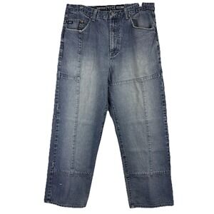 Vintage Enyce Jeans Men 34x30 Double Knee Y2K Baggy Carpenter WideLeg Distressed